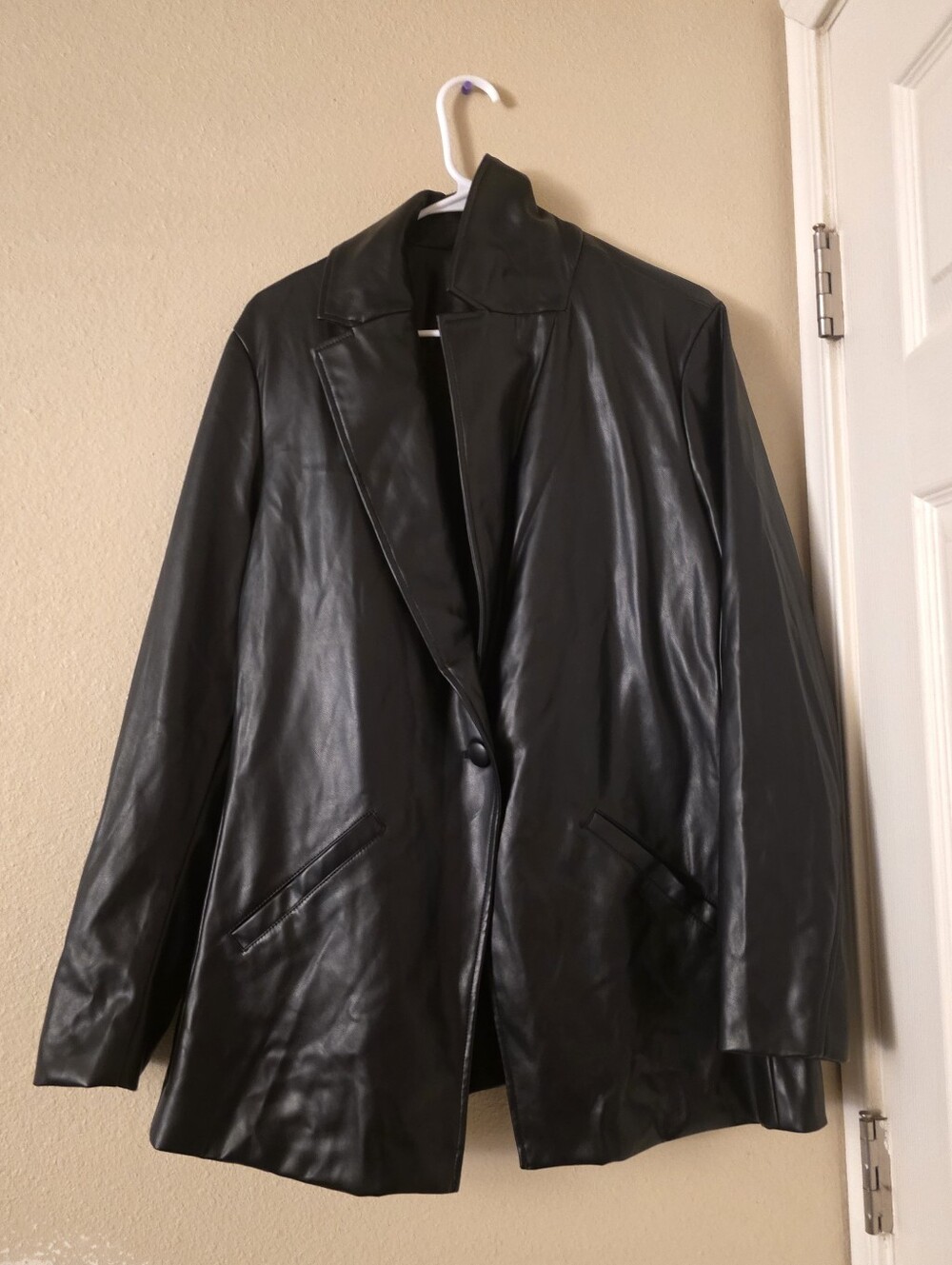 NWT Torrid Size 1X Black Faux Leater Jacket